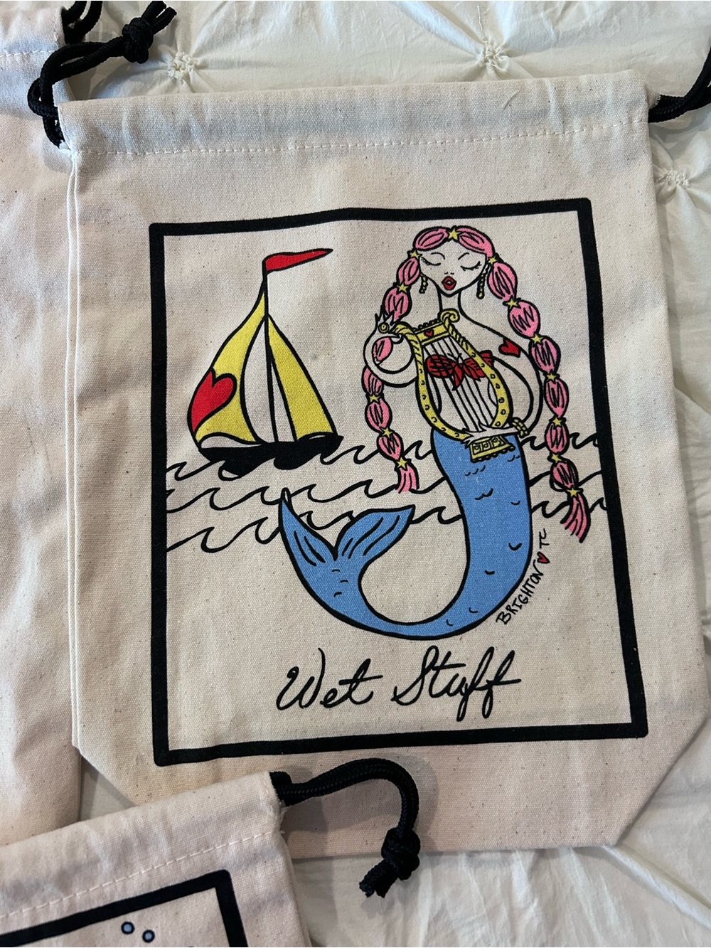 Set of 3 canvas Brighton tote bags - NWOT - Picture 4 of 5